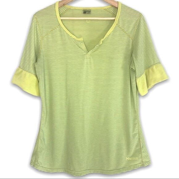 Marmot Tops - Marmot Striped Frilly Cuff T-Shirt